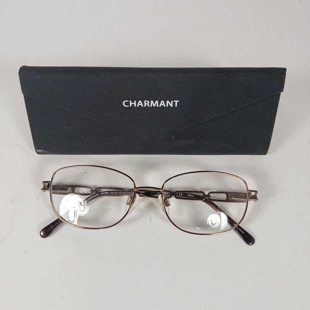Aristar Charmant AR30800 Color 535 Brown Eyeglass Frames Only 52-16 140mm W/Case